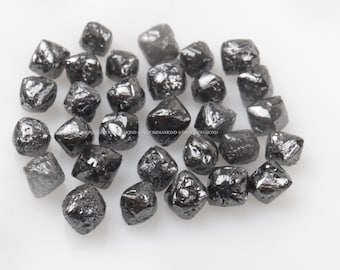 5-6mm Black Rough Diamond Crystal, Black Raw Diamond Crystal