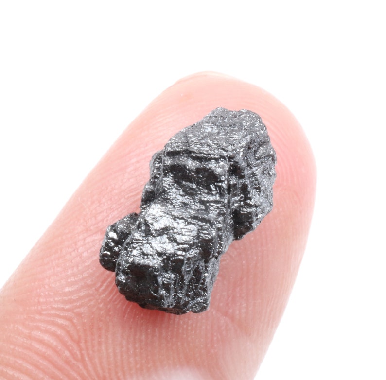 5.21 ct 12.8 X 7.6 mm Natural loose diamond Rough diamond uncut diamond raw diamond black color for rough shops diamond ring jewelry D1038