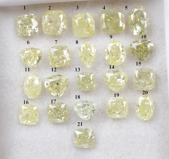 Natural Loose Yellow Diamond, Natural Loose Pear/Cushion cut Yellow color Diamond, Fancy Color Diamond, For Fancy Diamond Ring Jewelry Gift
