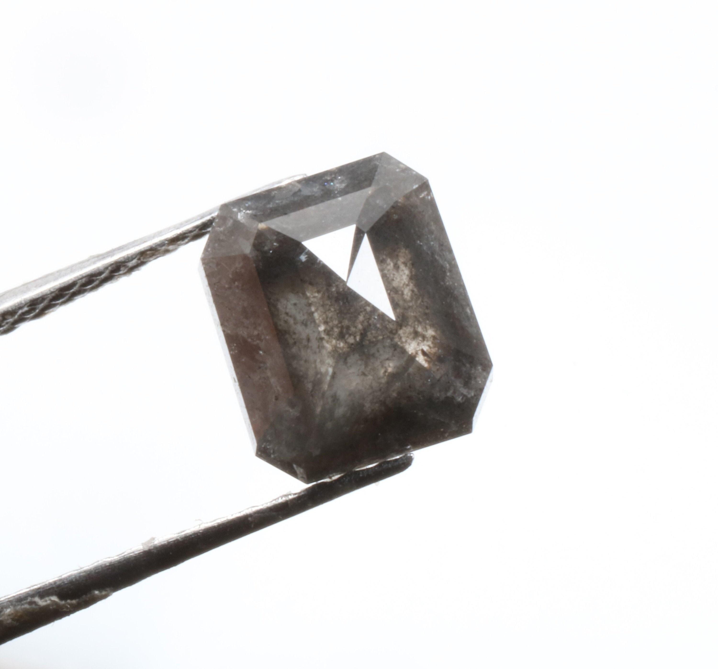 Jewelry & Beauty Salt and Pepper Emerald Cut Diamond Natural Loose