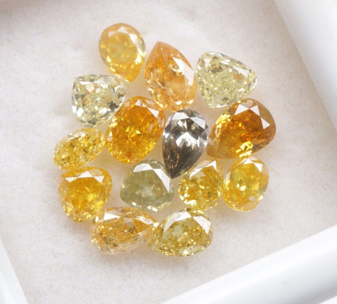 2.63 CT 4.9 X 3.4 MM to 3.4 X 2.7 MM Natural Fancy Yellow
