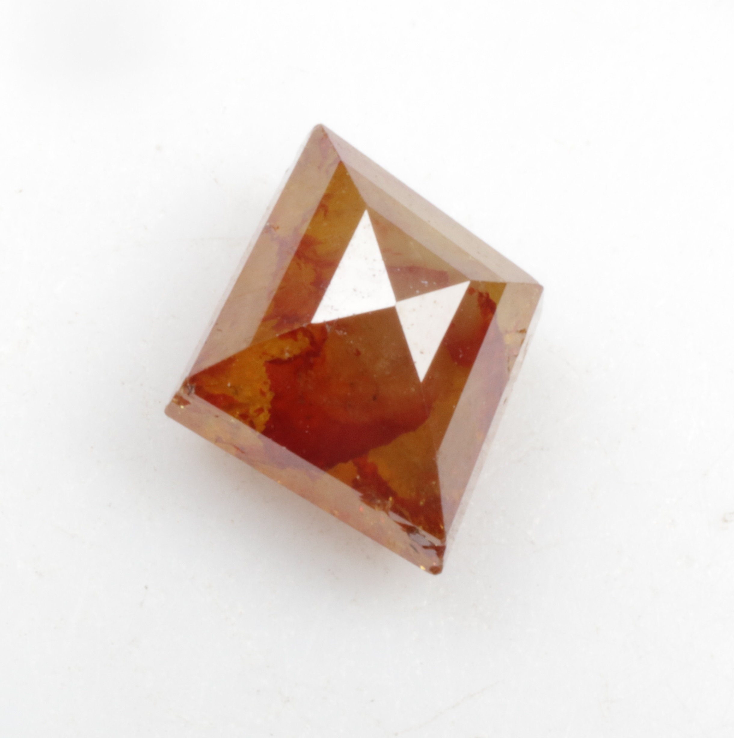 1.35 CT 8.0 X 6.8 MM Natural Loose Diamond Kite Shape Diamond Fancy Brown-Peach Mix Color Rustic Diamond D1218
