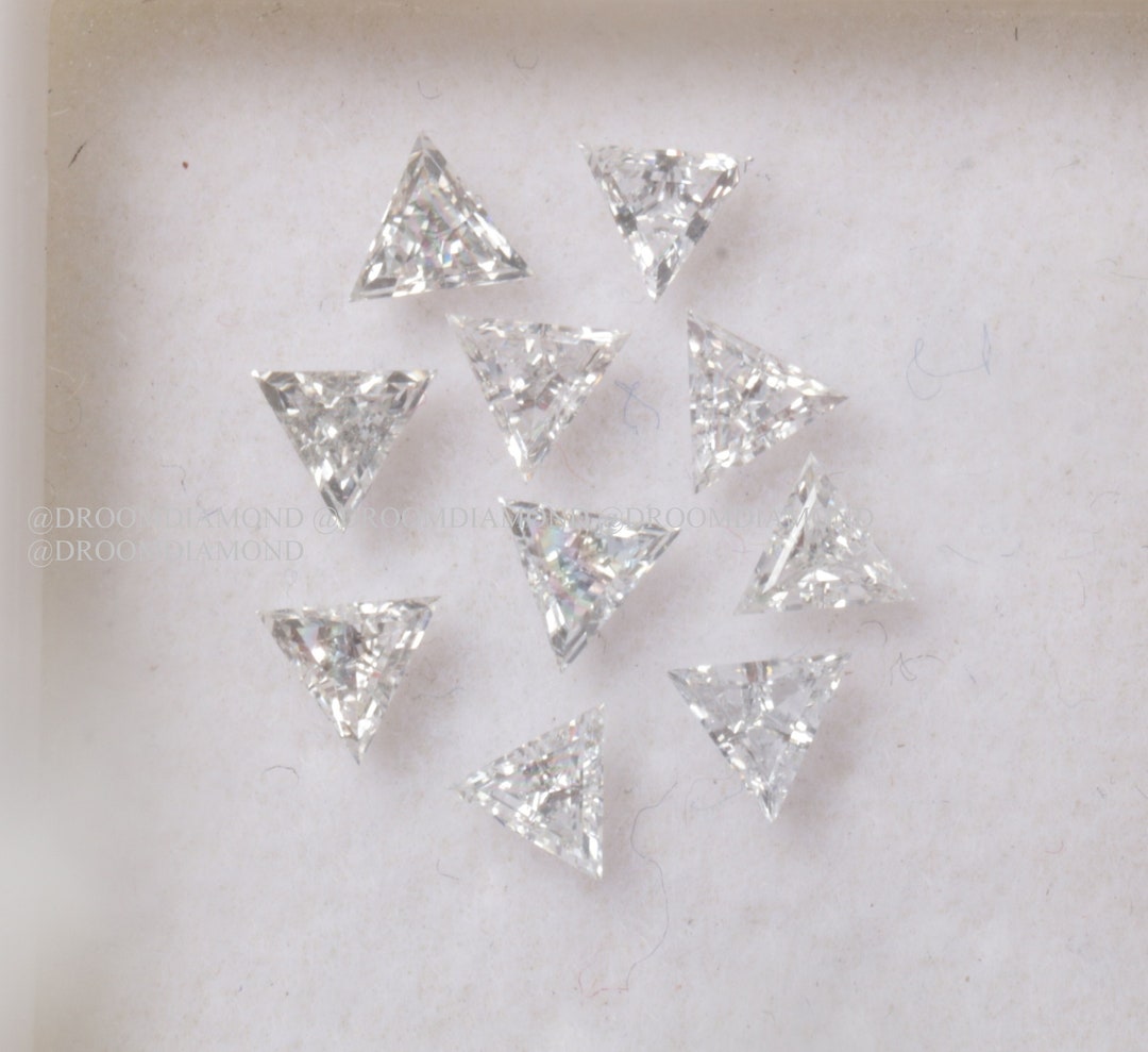 Triangle Cut Lab Grown Diamond, Lab Created Triangle Shape Loose ...