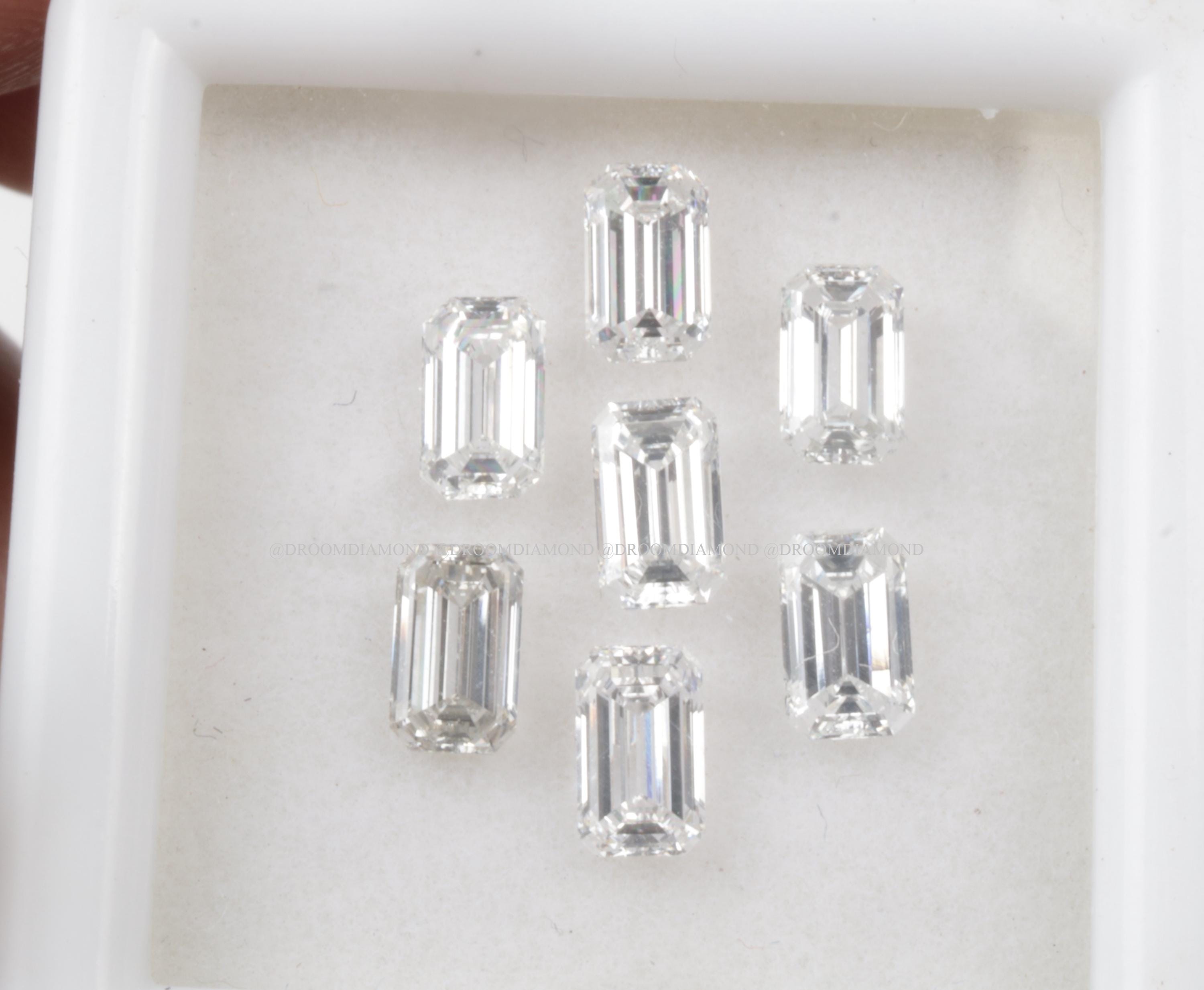 4.0 MM/5.0 MM/6.0 MM エメラルドカット ラボ グロウン ダイヤモンド