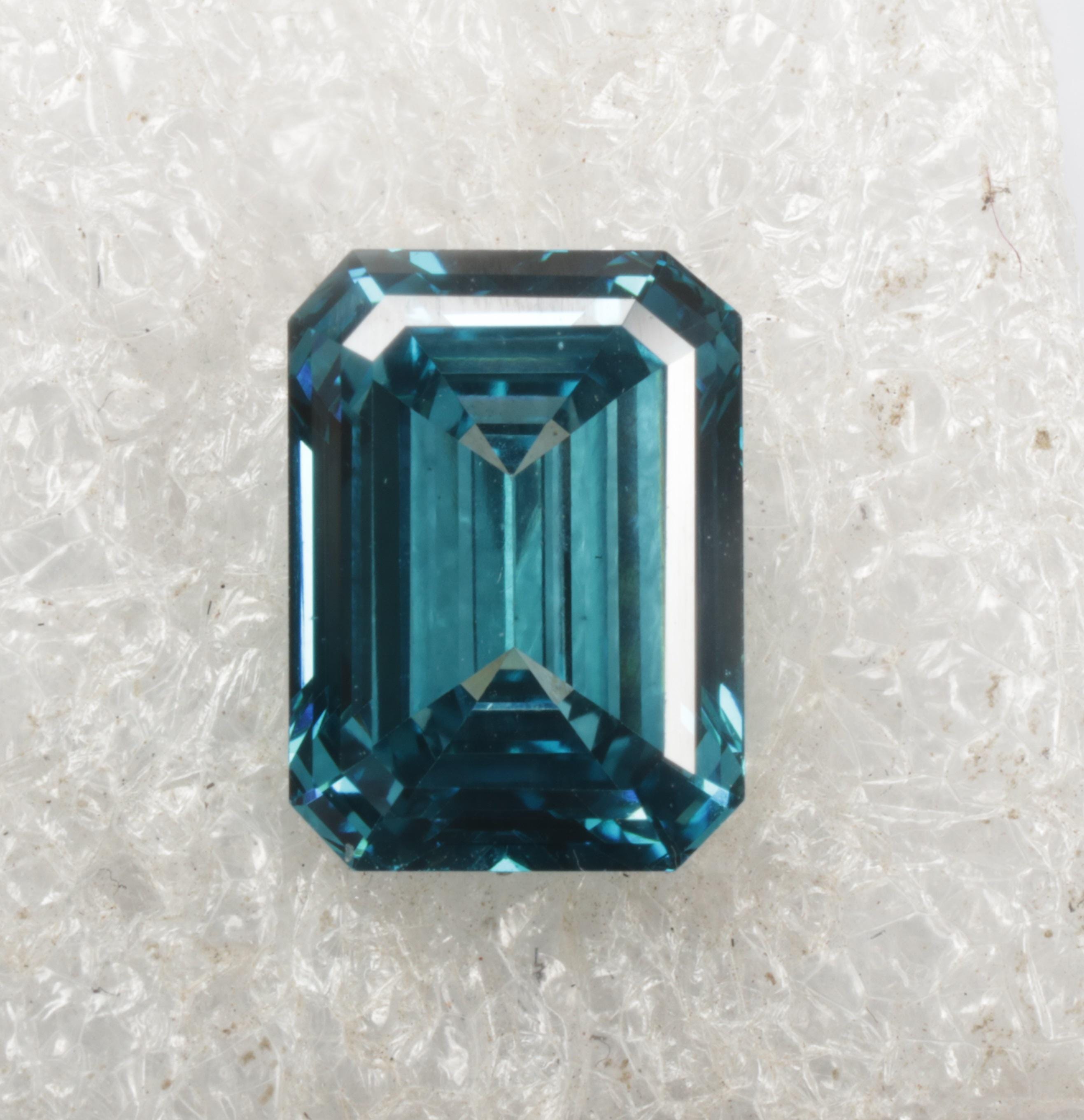 1.43 CT 7.4 x 5.4 MM エメラルドカット ラボグロウンダイヤモンド