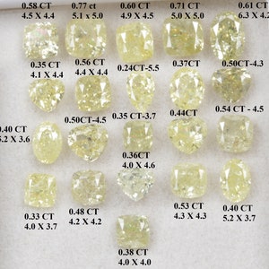 Natural Loose Yellow Diamond, Natural Loose Pear/Cushion cut Yellow color Diamond, Fancy Color Diamond, For Fancy Diamond Ring Jewelry Gift image 2