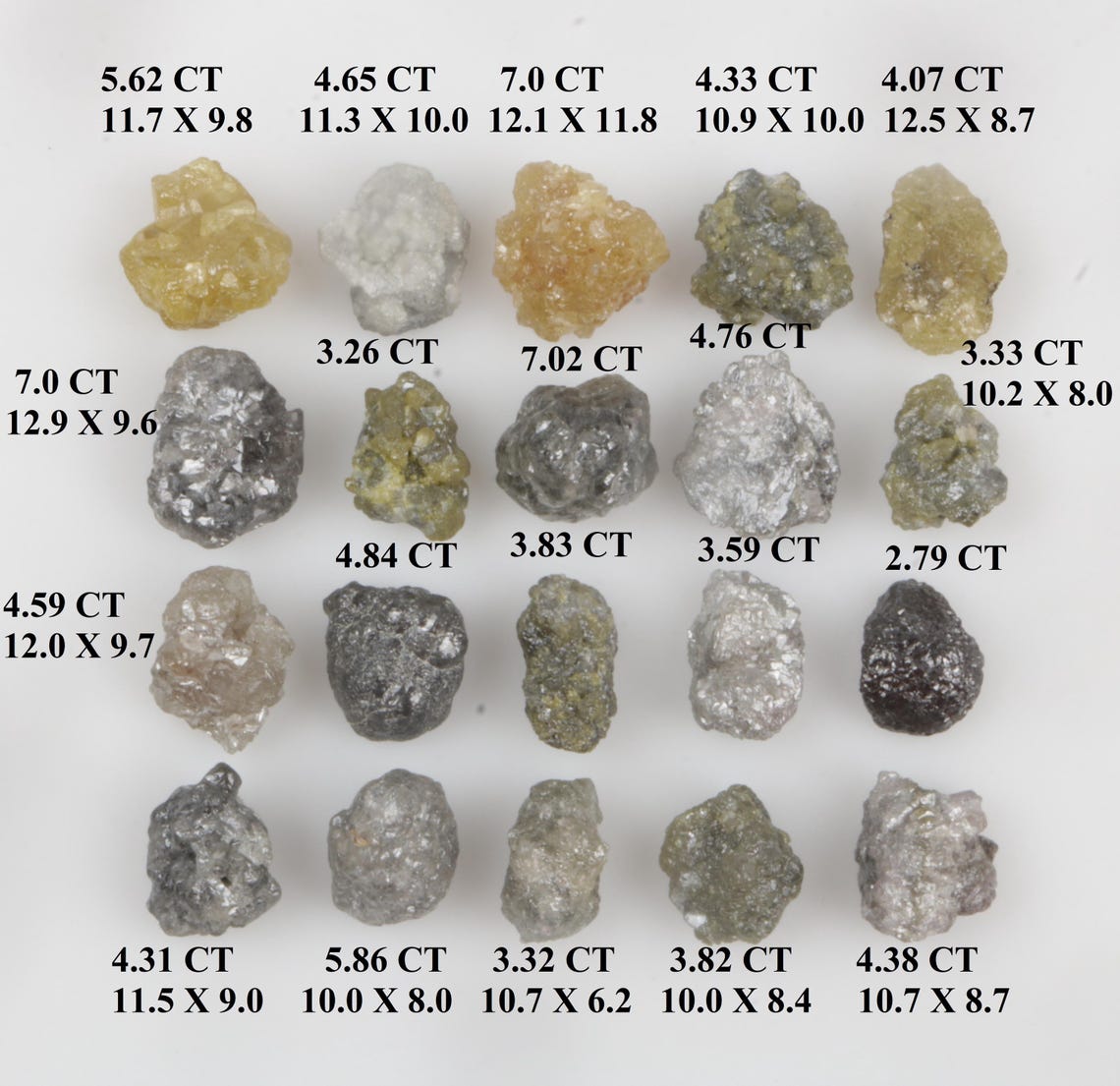 Rough Diamond, Raw Diamond, Uncut Diamond, Earth Mined Diamond, Natural ...