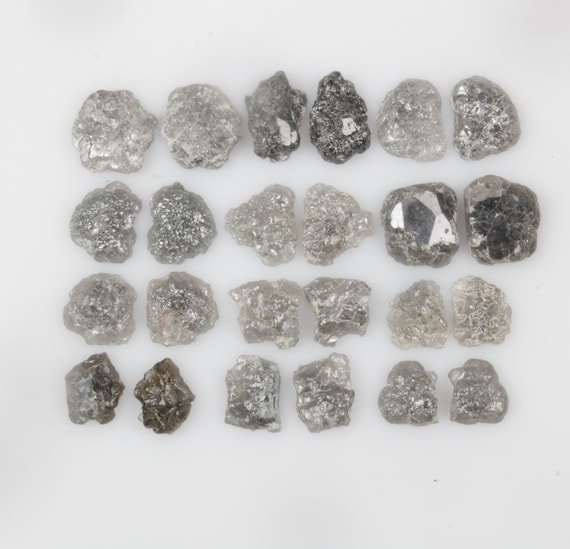 Natural Loose Rough Diamond Raw Diamond Uncut Diamond White grey Color Rough Raw Diamond Loose Uncut Pair Diamond R11899 Etsy