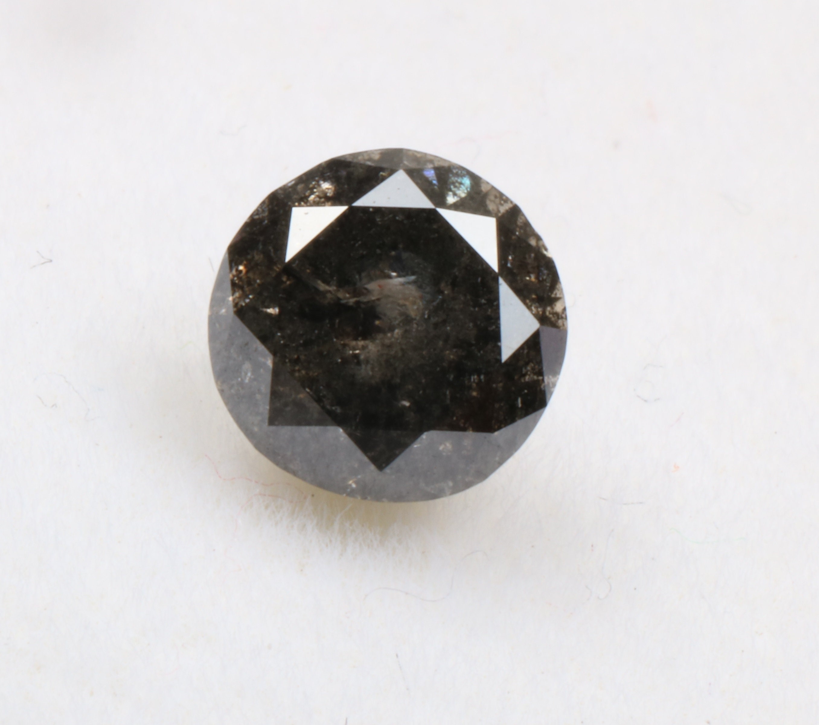 0.77 Ct 5.6 Mm Salt and Pepper Natural Loose Diamond Salt and Etsy UK