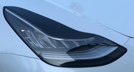Tail Light Tint Film Version 1 + Reflectors AY Customs Tesla Model 3 Tail Light Reflectors Smoke Tint Film Vinyl Covers