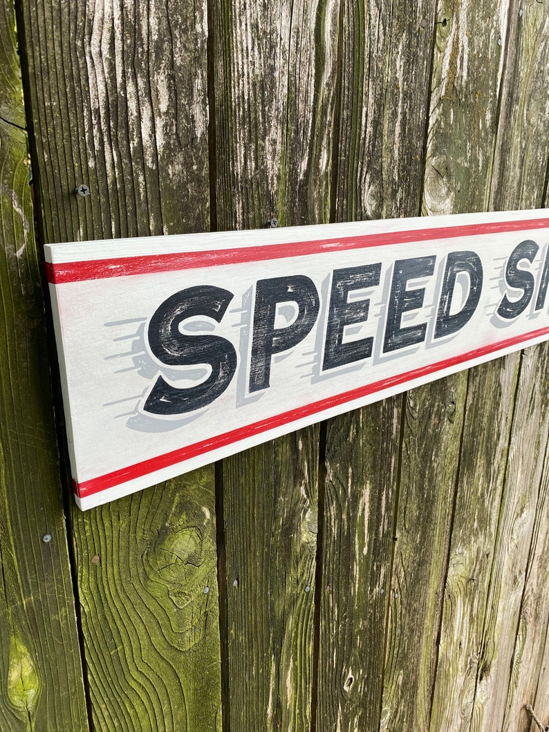 Hand Painted Speed Shop Sign: Automotive Garage Decor - Etsy