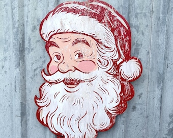 Hand Painted Santa Sign