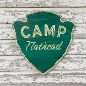 Custom Camping Sign, summer camp, customizable name sign, wooden last name sign