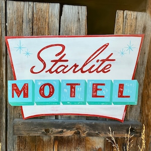 Customizable Motel Sign, Vintage Style Sign, Hotel Room Decor, Garage Sign, Starlite Motel, Vintage Style Kitchen Signs, Diner Decor