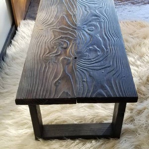 Shou Sugi Ban Coffee Table, Modern Rustic, Made to Order, Handmade, Yakisuki, Indoor/Outdoor, industrial coffee table, black burned wood