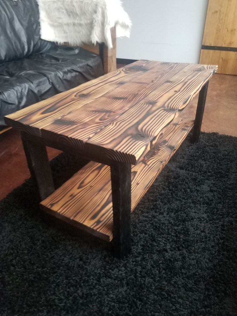 SALE Shou Sugi Ban Coffee Table Charred Wood Coffee Table Etsy
