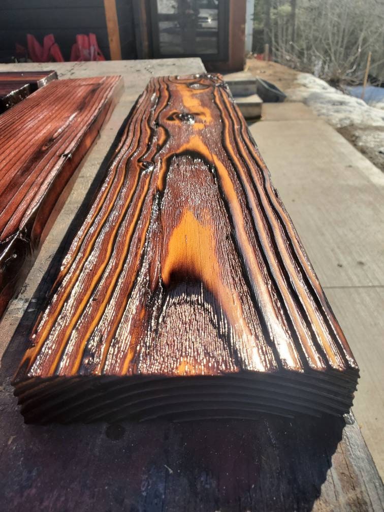 Unique Shou Sugi Ban Custom Shelving Etsy