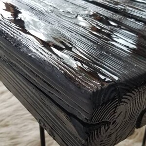Stunning Custom Handmade 4x4 Epoxy Shou Sugi Ban Coffee Table - Etsy