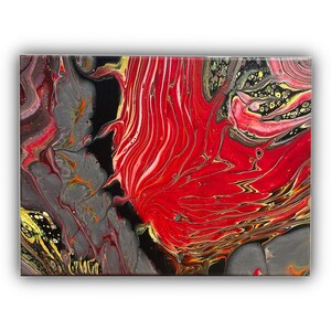 Original Acrylic Paint Pouring Fluid Artwork &quot;Lava Flow&quot;