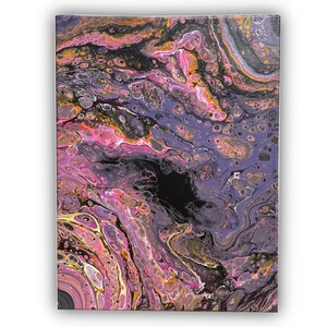 Original Abstract Acrylic Paint Pouring Fluid Artwork &quot;Octopus&quot;