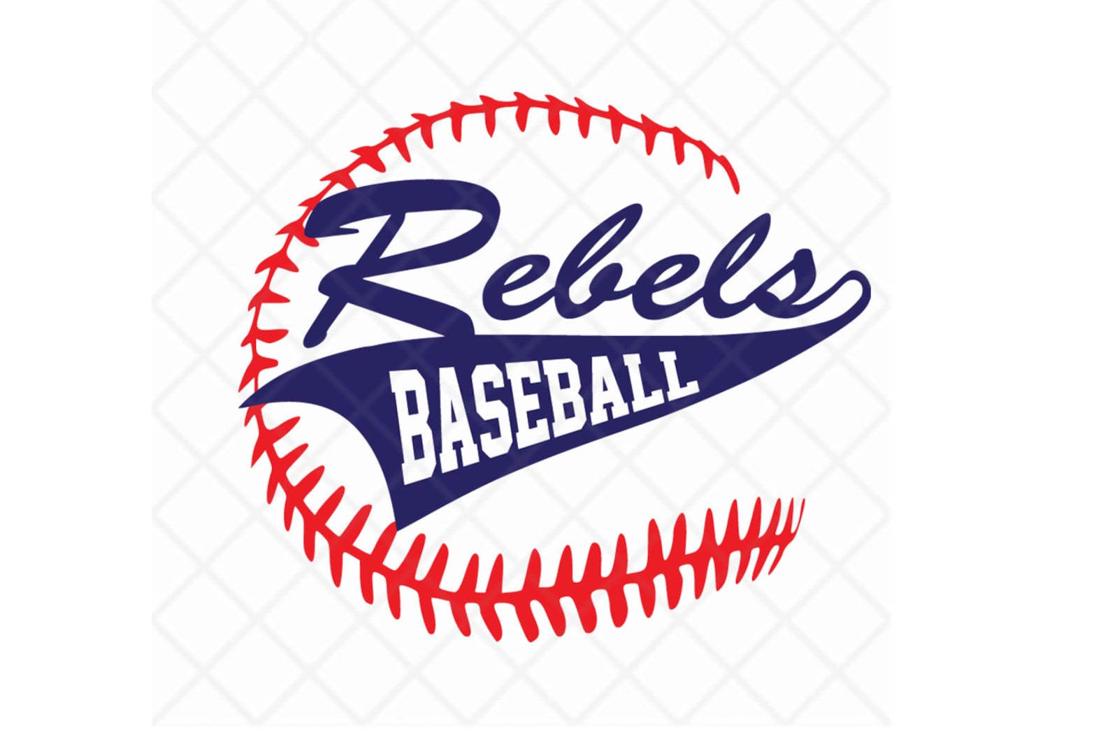 Rebels Baseball Svg Dxf eps Baseball Laces Download File Etsy