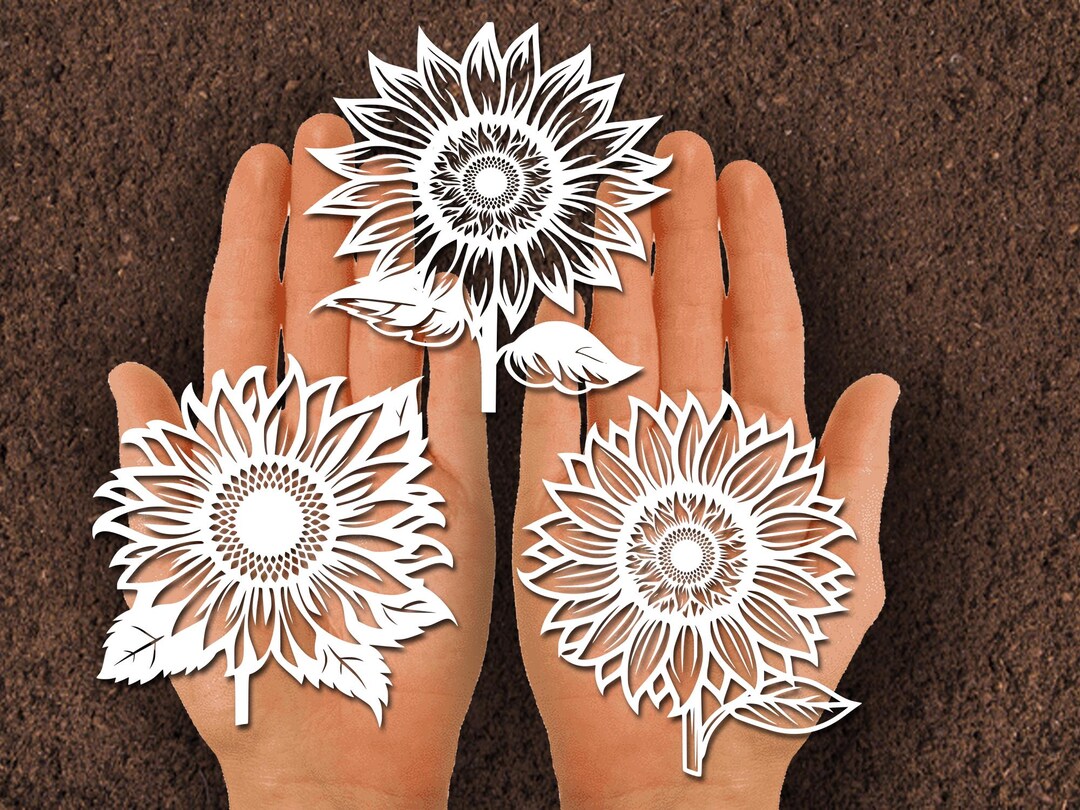 Sunflower SVG Bundle: Flower Vector Cut Files for Cricut & Silhouette ...