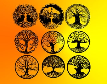 Tree of Life SVG Bundle: Yin Yang Tree Cut Files (Digital Download)