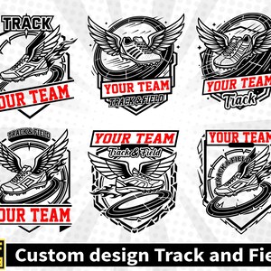 Custom Track Team Name SVG - Cross Country Editable Template - Personalized Runner Cut Files - Add Any Text SVG - Digital Download image 1
