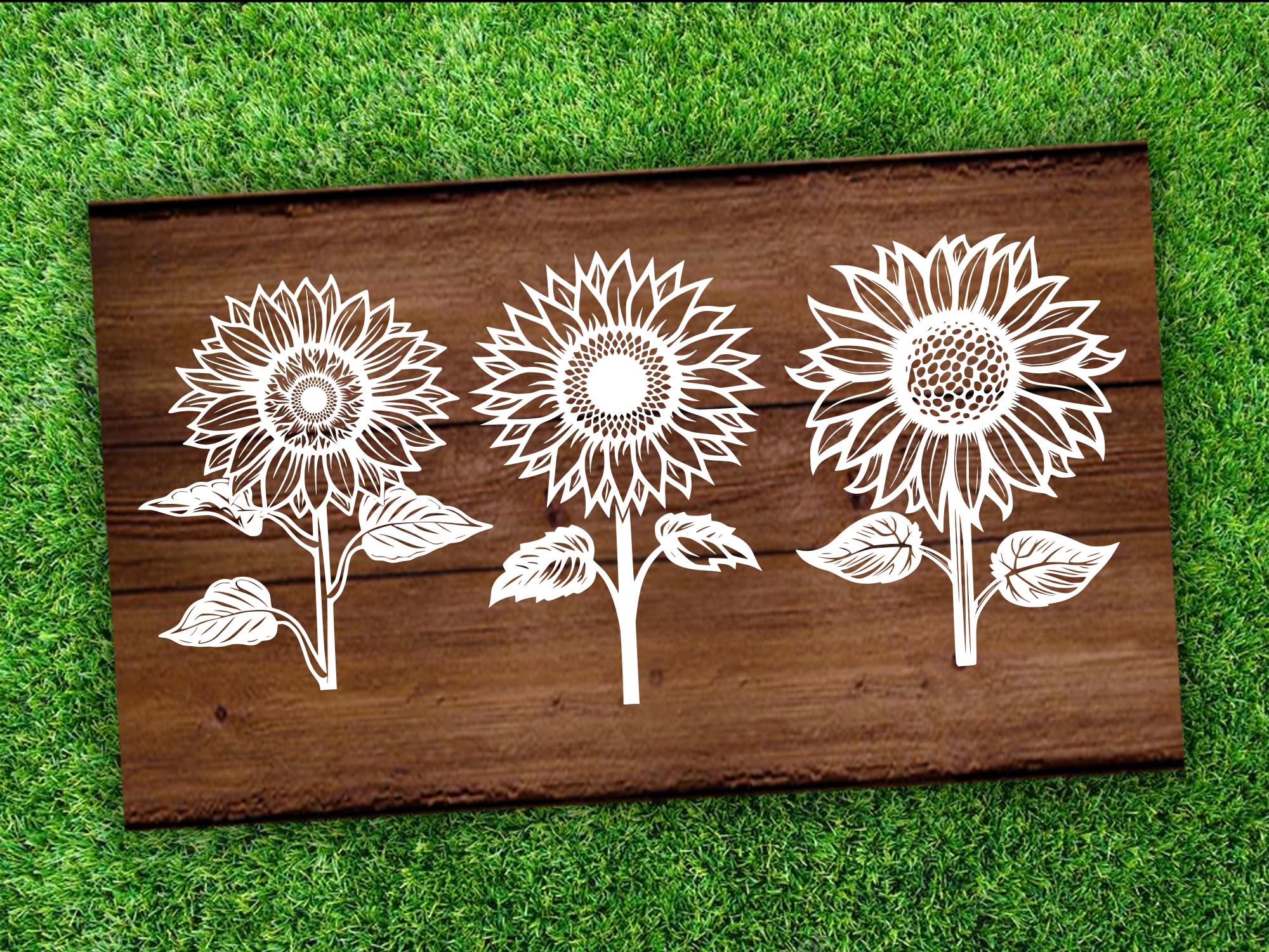 Sunflower Svg Bundle, Sunflower Flower Vector Cut File Clipart, Digital designs, Cricut files and Silhouette cut files,Flower svg