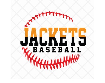 Jackets Baseball Svg Dxf eps Baseball Laces Download File Silhouette Studio Softball svg Digital Vinyl Cut File Cricut Yellow jackets svg