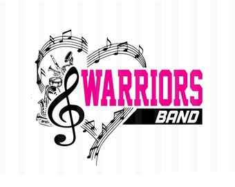 Archivo SVG de Warriors Band: Espíritu de equipo de la escuela secundaria (descarga digital)