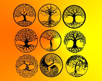 Tree of Life SVG Bundle: Yin Yang Tree Cut Files (Digital Download)