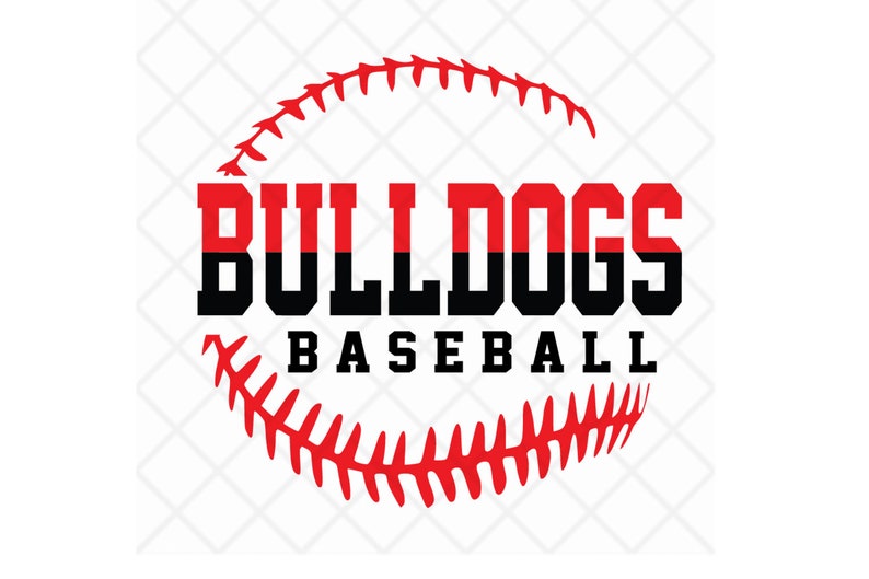 Silhouette Bulldogs Baseball svg Bulldog Softball svg Download File dxf eps png jpg studio3 Baseball Team Digital Vinyl Cut File for Cricut