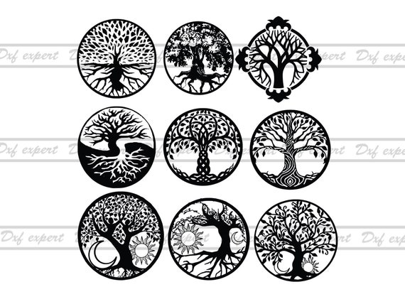 Tree With Roots SVG Bundle Tree Roots SVG Clipart Cut Files | Etsy