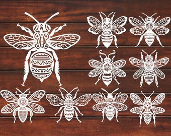 Bee,Bee papercut Handcutting, Bee fly, Honeycomb ,Birthday gift,Svg,dxf, kids decoration svg,Paper cut svg, Laser cutting svg