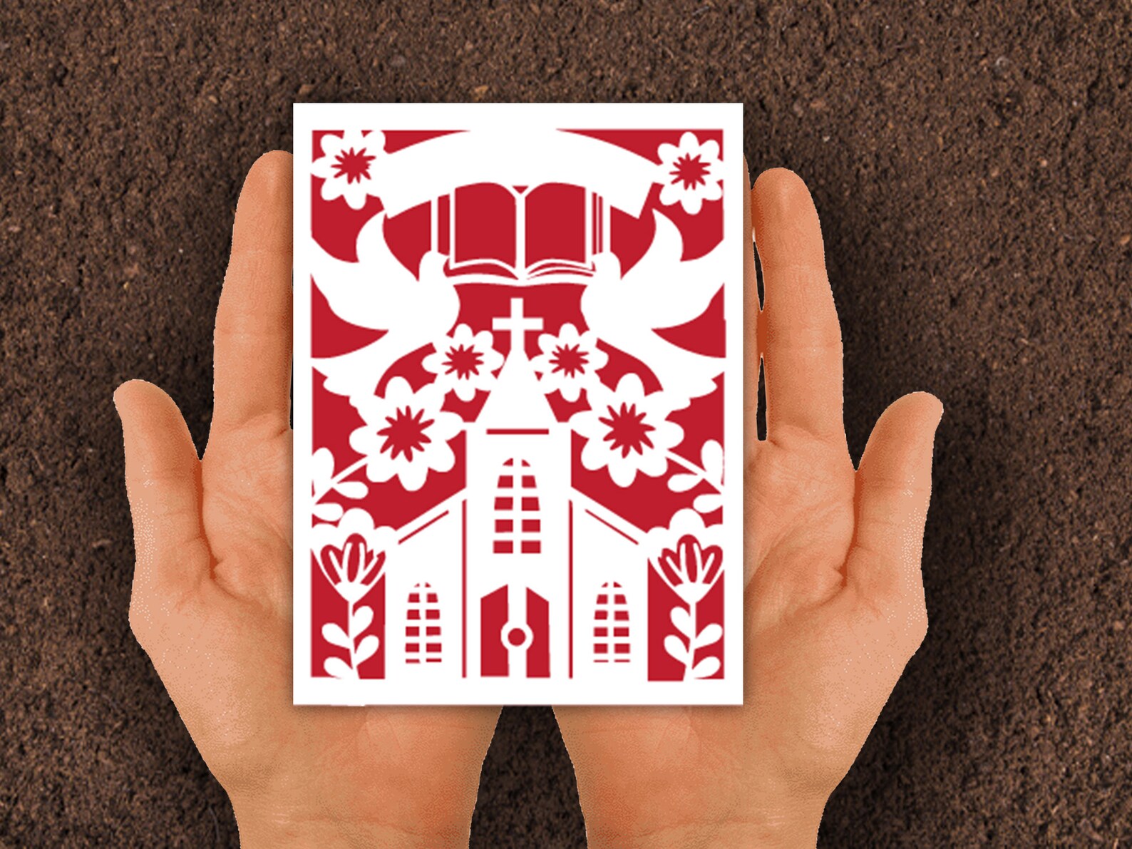 Download SVG / PDF Papercut Template Church Dove bird Wedding | Etsy