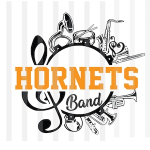 Hornets SVG, marching band svg, Hornets band svg, high school band, team spirit svg,  svg cut file, svg cricut, png,music note,Drumer svg