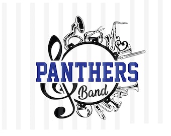 Panthers SVG, marching band svg, Panthers band svg, high school band, team spirit svg,  svg cut file, svg cricut, png,music note,Drumer svg