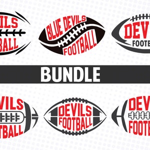 Fútbol, Fútbol svg, Cordones de fútbol, Devils Football svg, Devils svg, diseño de camiseta imprimible o sublimación uso cricut & Silhouette