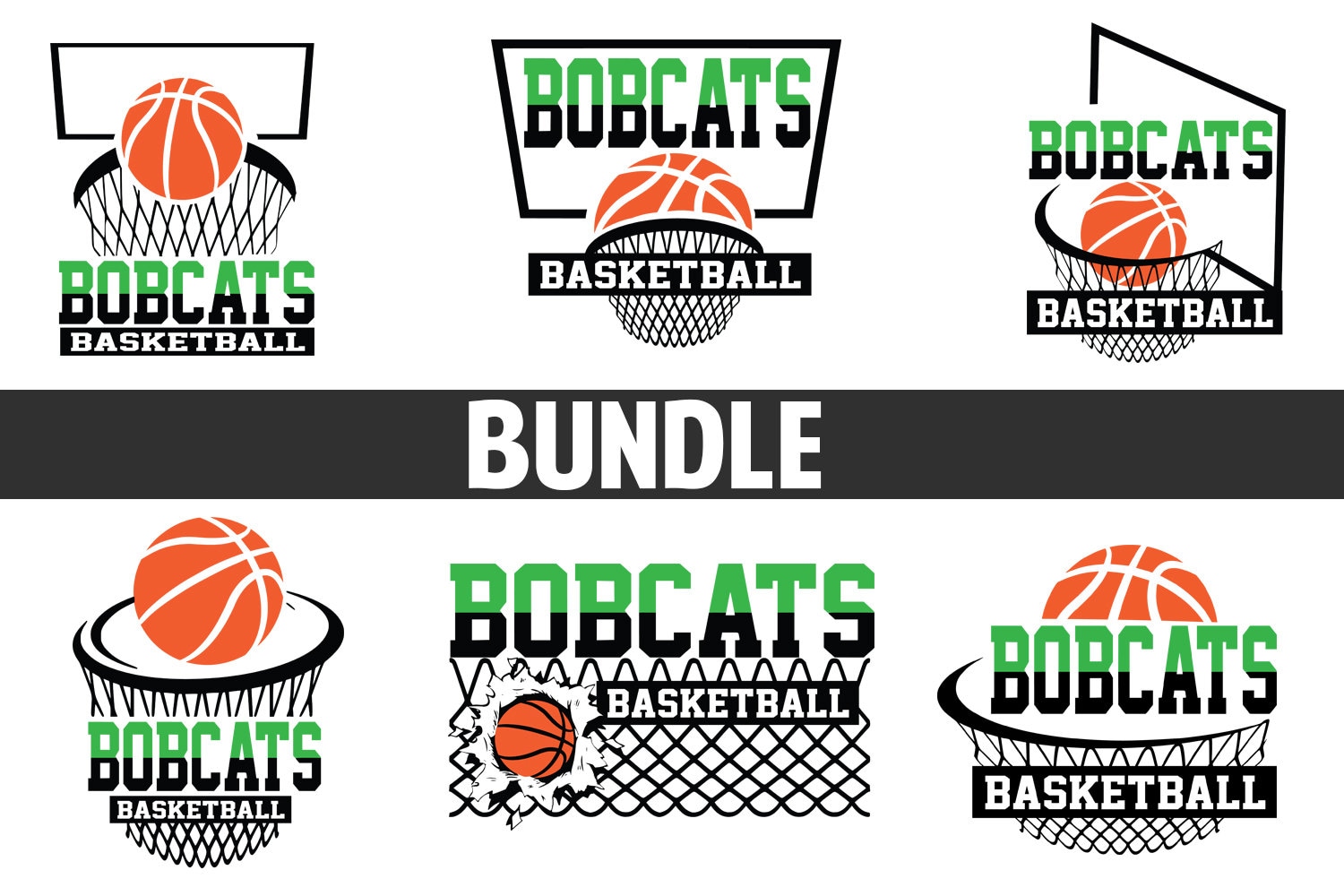 Bobcats Basketball SVG with Bundle pack for T-shirt Printable / commercial  use, image size:1500x1000