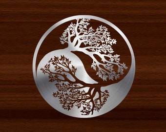Yin Yang Tree of Life SVG Cut File: Vector Clip Art (Digital Download)
