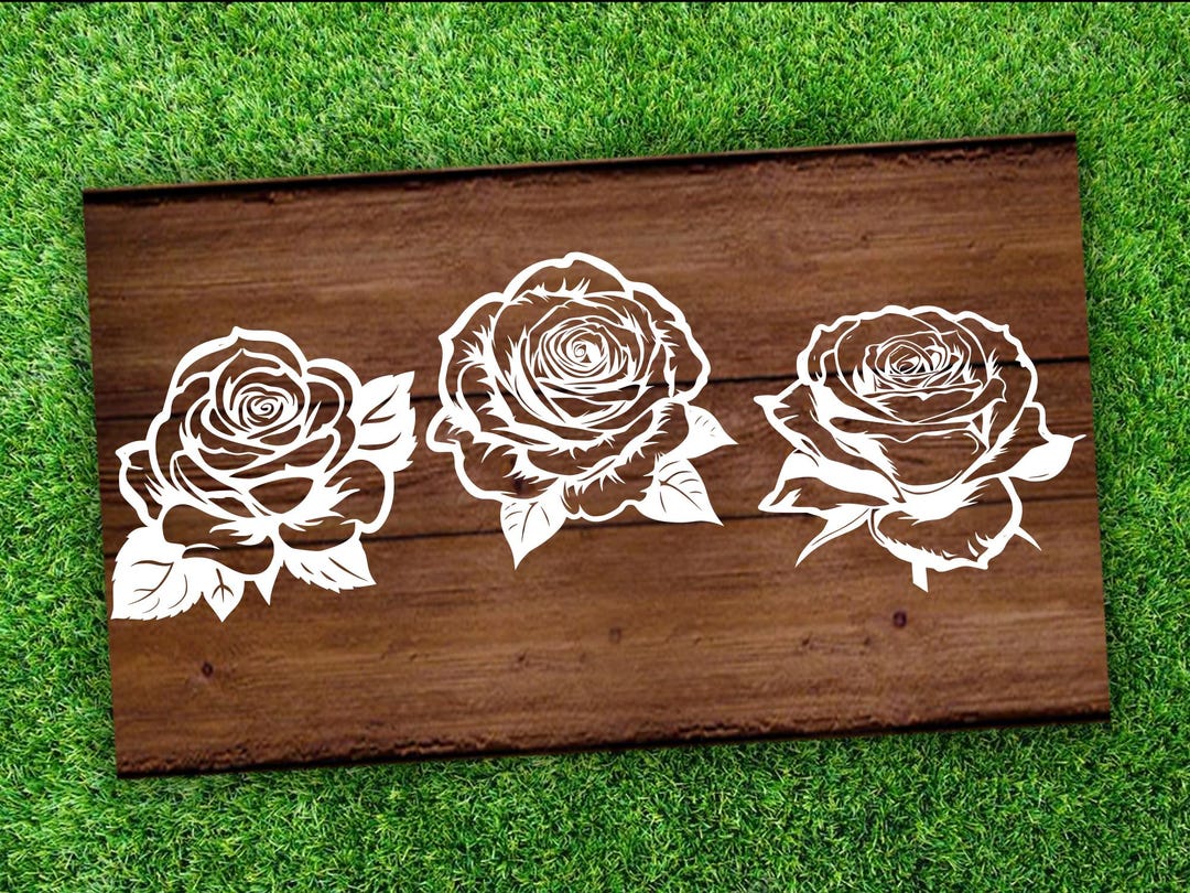 Rose Flower Svg Bundle, Rose Petals Flower Vector Cut File Clipart ...