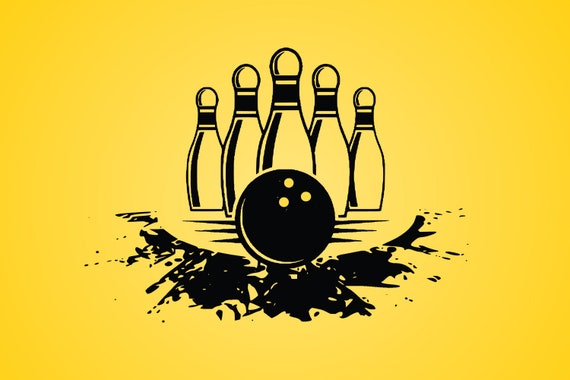 Bowling Svg Dxf Eps Logo Vector Clip Art Cricut Cut Cutting Etsy