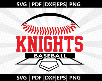 Baseball Knights  Bundle | Custom Sports SVG | Team Shirt Design PNG | Cricut File | Digital Download