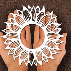 Sonnenblume Bundle, Sonnenblume Vektor geschnitten Datei, digitale Designs, Cricut Dateien und Silhouette schneiden Dateien, Blume svg