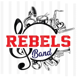 Rebels SVG, marching band svg, Rebels band svg, high school band, team spirit svg,  svg cut file, svg cricut, png,music note,Drumer svg