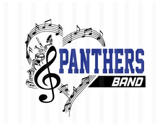 Panthers SVG, marching band svg, Panthers band svg, high school band, team spirit svg,  svg cut file, svg cricut, png,music note,Drumer svg