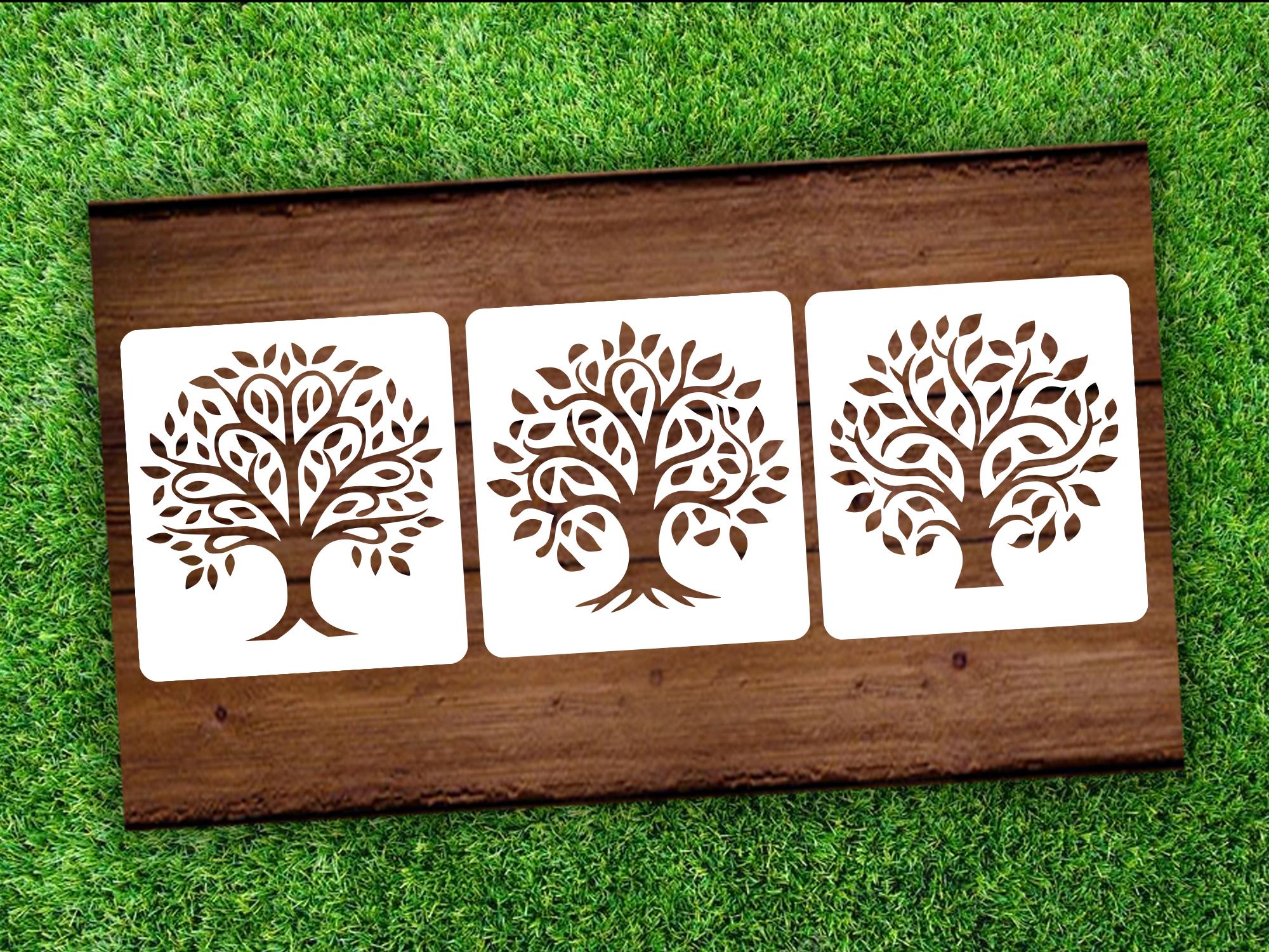 Tree Stencil SVG Bundle: Tree Vector Cut Files for Cricut & Silhouette ...