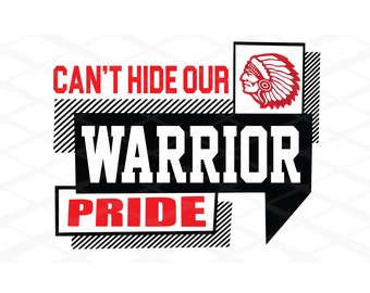 Warriors Pride svg, Warriors svg, pride svg, cut file, sports svg, mascot svg, shirt design, school shirt design, Can't hide our svg,cricut