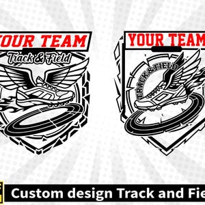 Custom Track Team Name SVG - Cross Country Editable Template - Personalized Runner Cut Files - Add Any Text SVG - Digital Download image 2